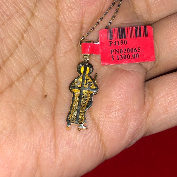 Real diamond custom made saint Jude pendant, best Christmas gift, free appraisal - Picture 7 of 10